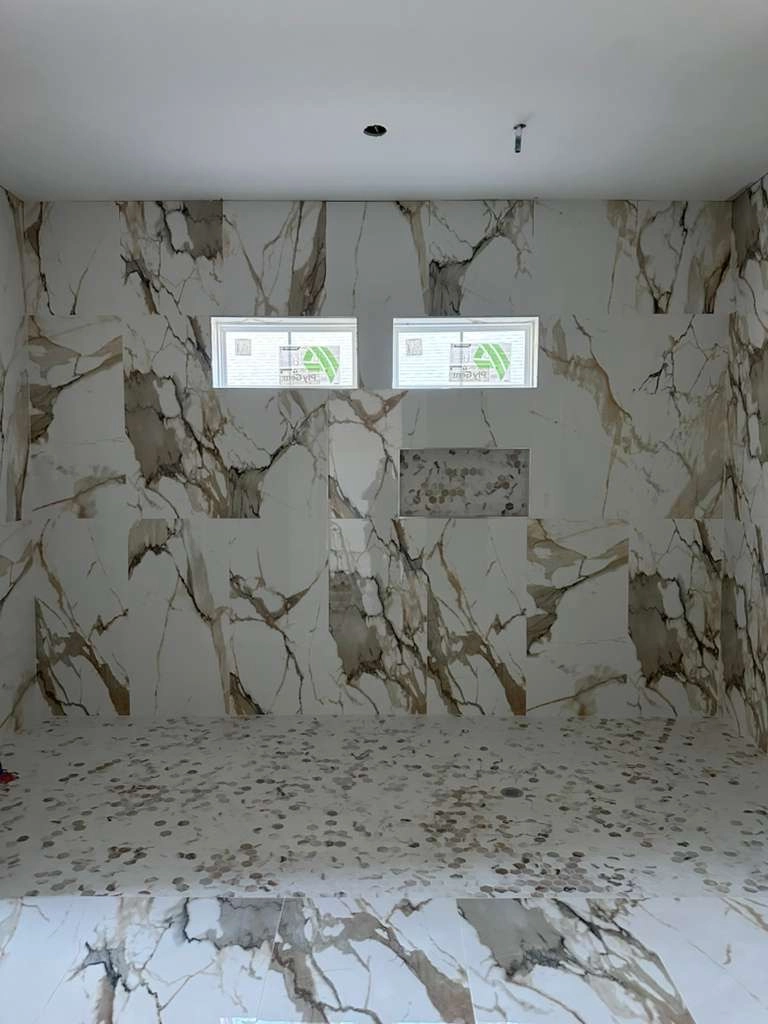 Noliv Construction bathroom remodeling, general renovations and construction, specializing in ceramic tile flooring.